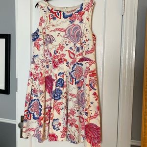 Talbots floral fit and flare dress